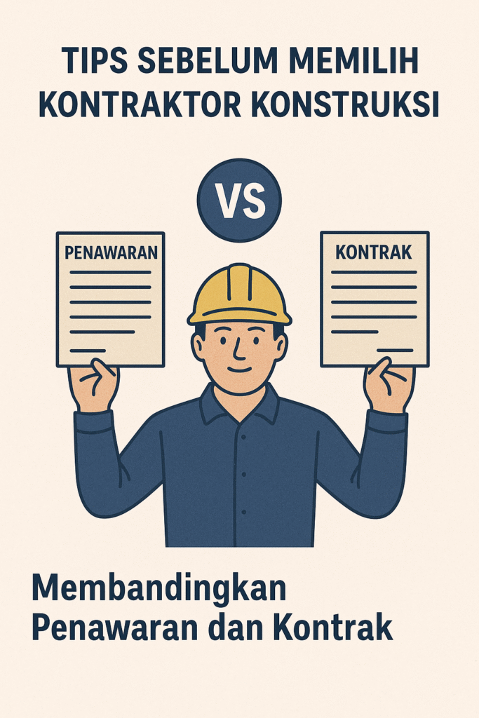 Membandingkan Penawaran dan Kontrak