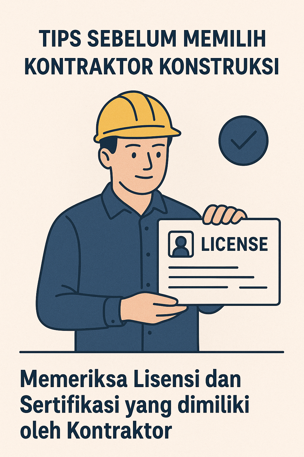 Memeriksan Lisensi dan Sertifikat yang dimiliki oleh Kontraktor